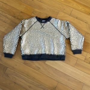 Electric & Rose Ronan Pullover. Gold metallic .Size S